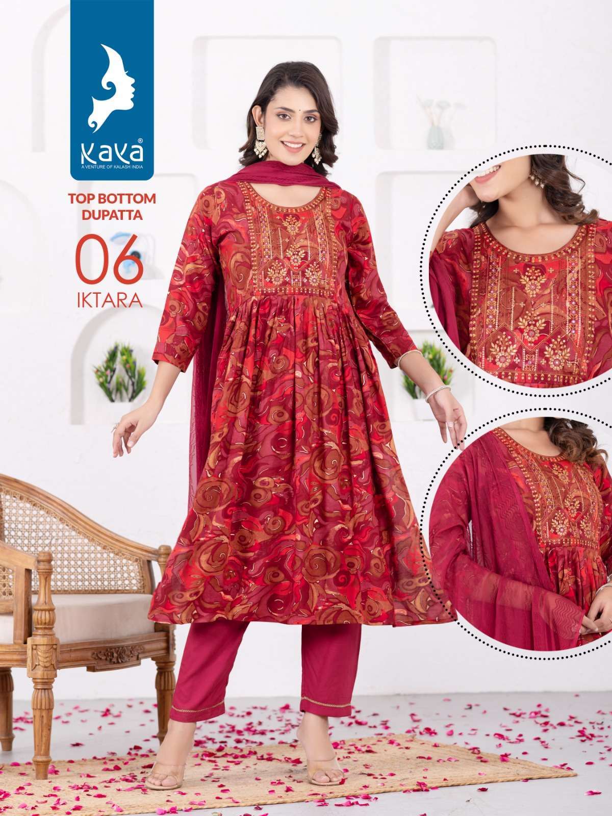 KAYA IKTARA Naira Cut Kurti Anarkali Kurtis for Women