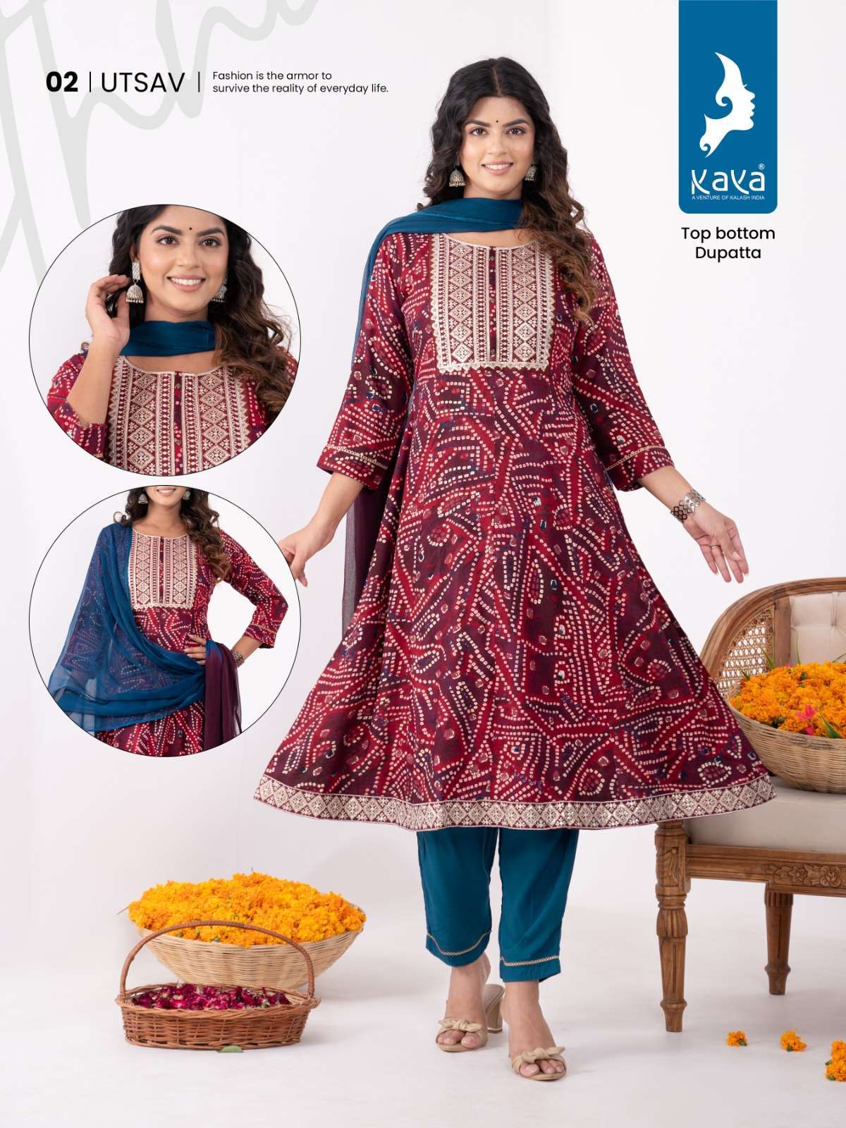 KAYA UTSAV ANARKALI  Kurti Stylish Kurti Catalog