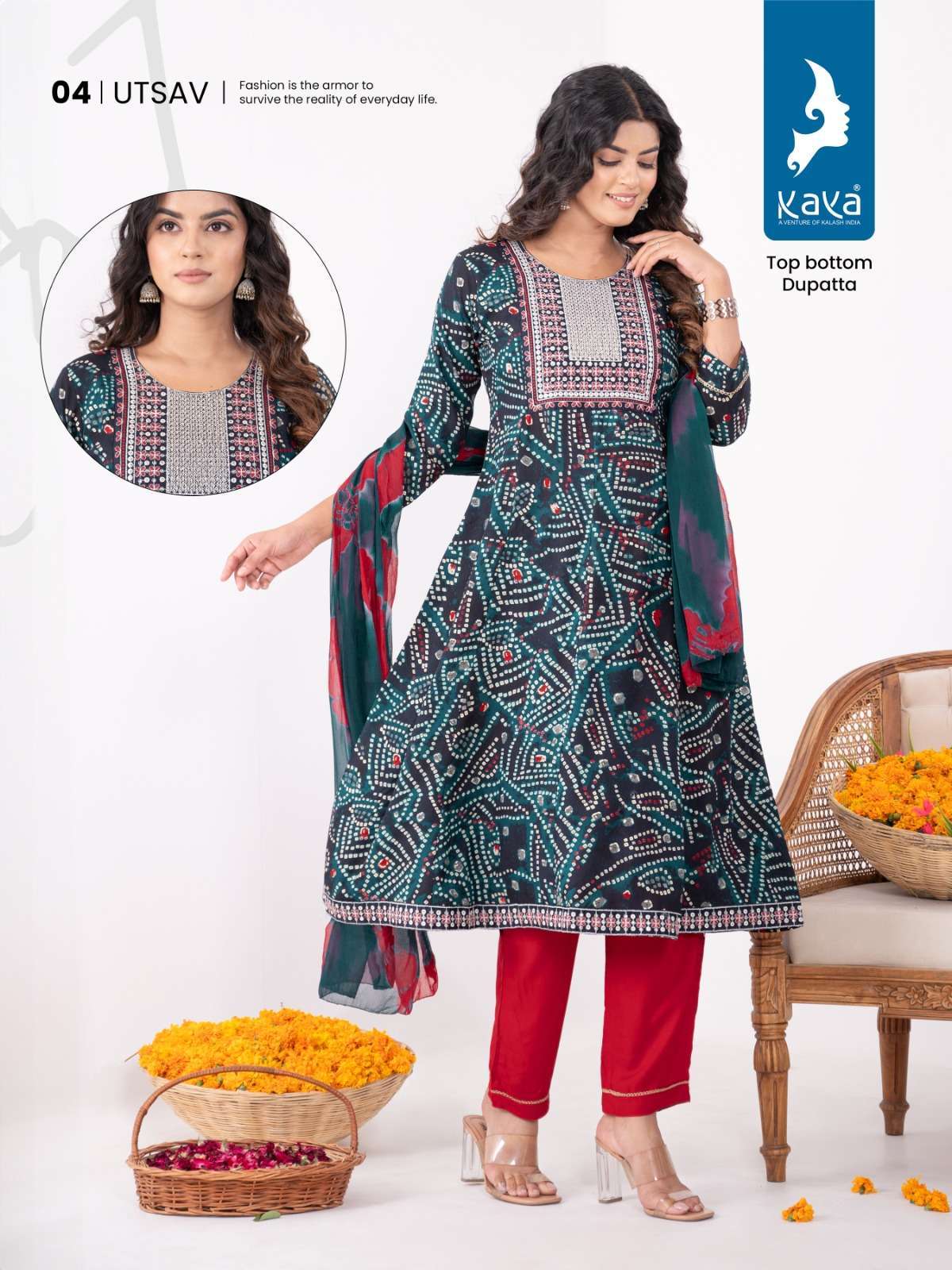 KAYA UTSAV ANARKALI  Kurti Stylish Kurti Catalog