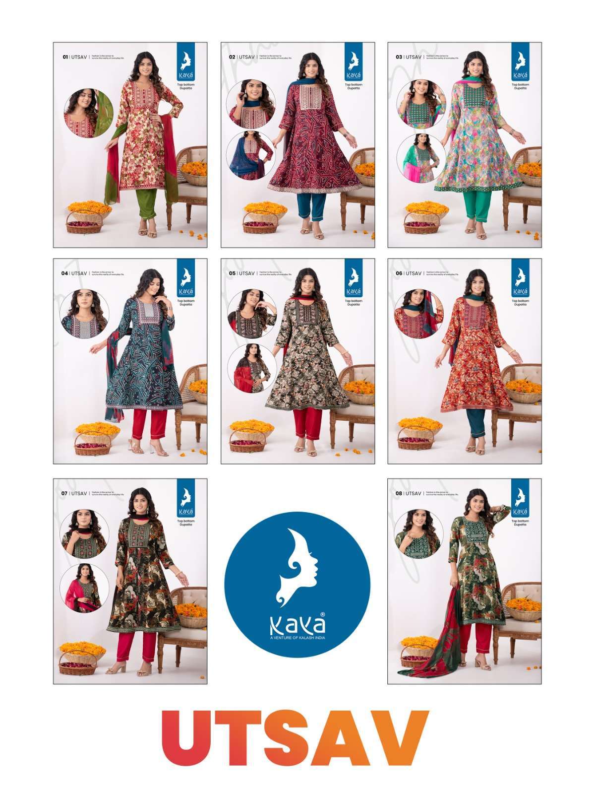 KAYA UTSAV ANARKALI  Kurti Stylish Kurti Catalog