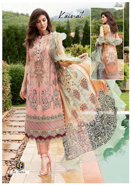 Keval Kainat Vol 9 Luxury Lawn Cotton Printed Karachi Dress