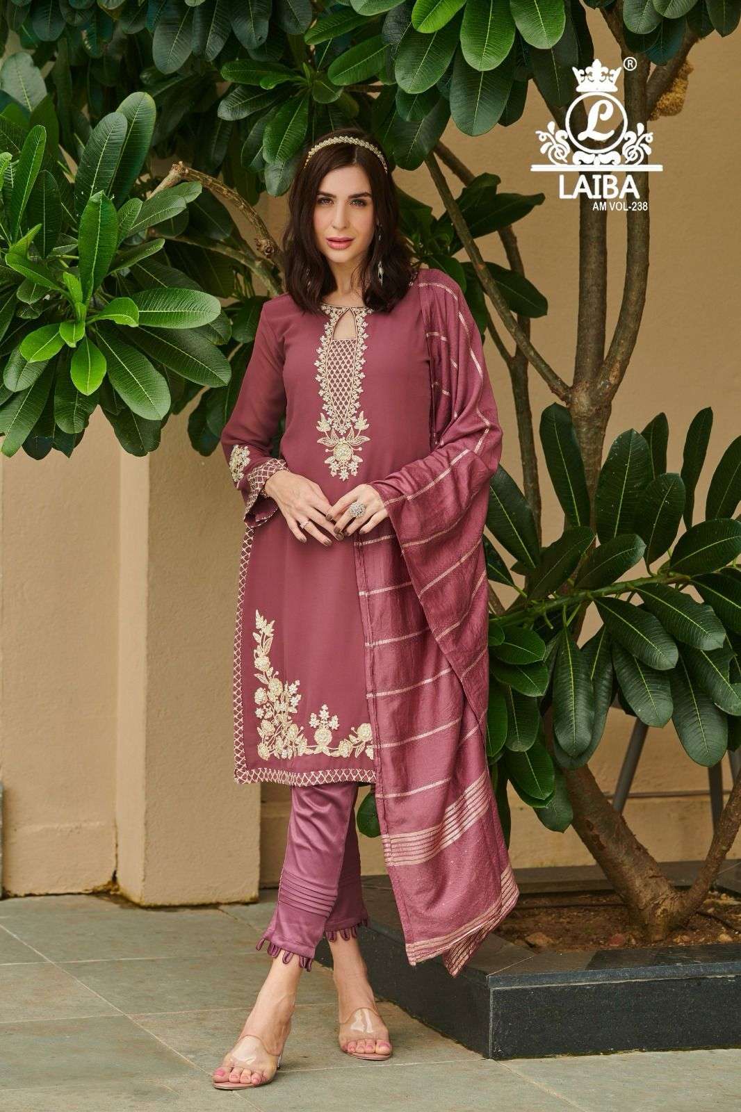 Laiba Am Vol 238 Pure Georgette Designer Pakistani Suits Embroidered Salwar Kameez Surat