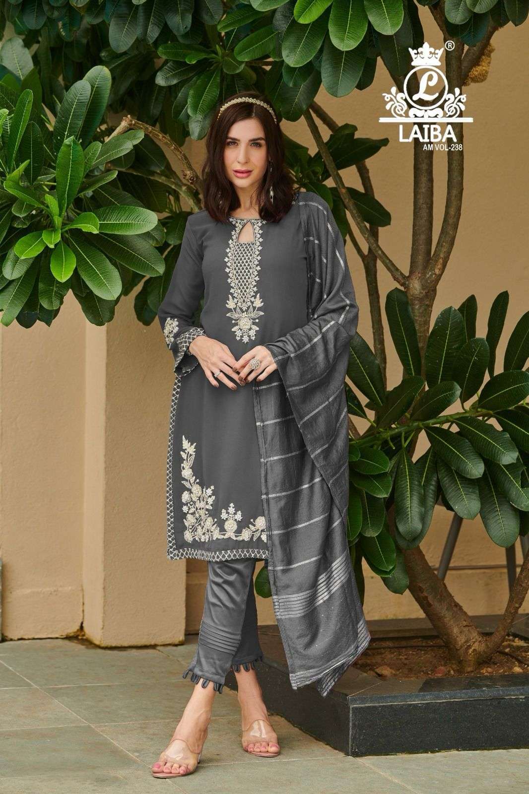 Laiba Am Vol 238 Pure Georgette Designer Pakistani Suits Embroidered Salwar Kameez Surat