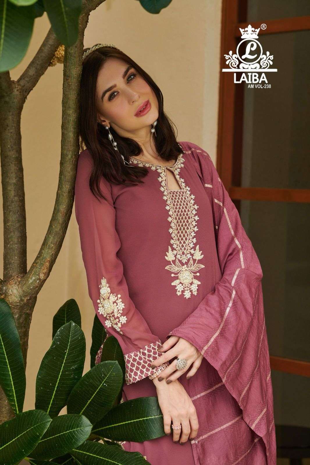 Laiba Am Vol 238 Pure Georgette Designer Pakistani Suits Embroidered Salwar Kameez Surat