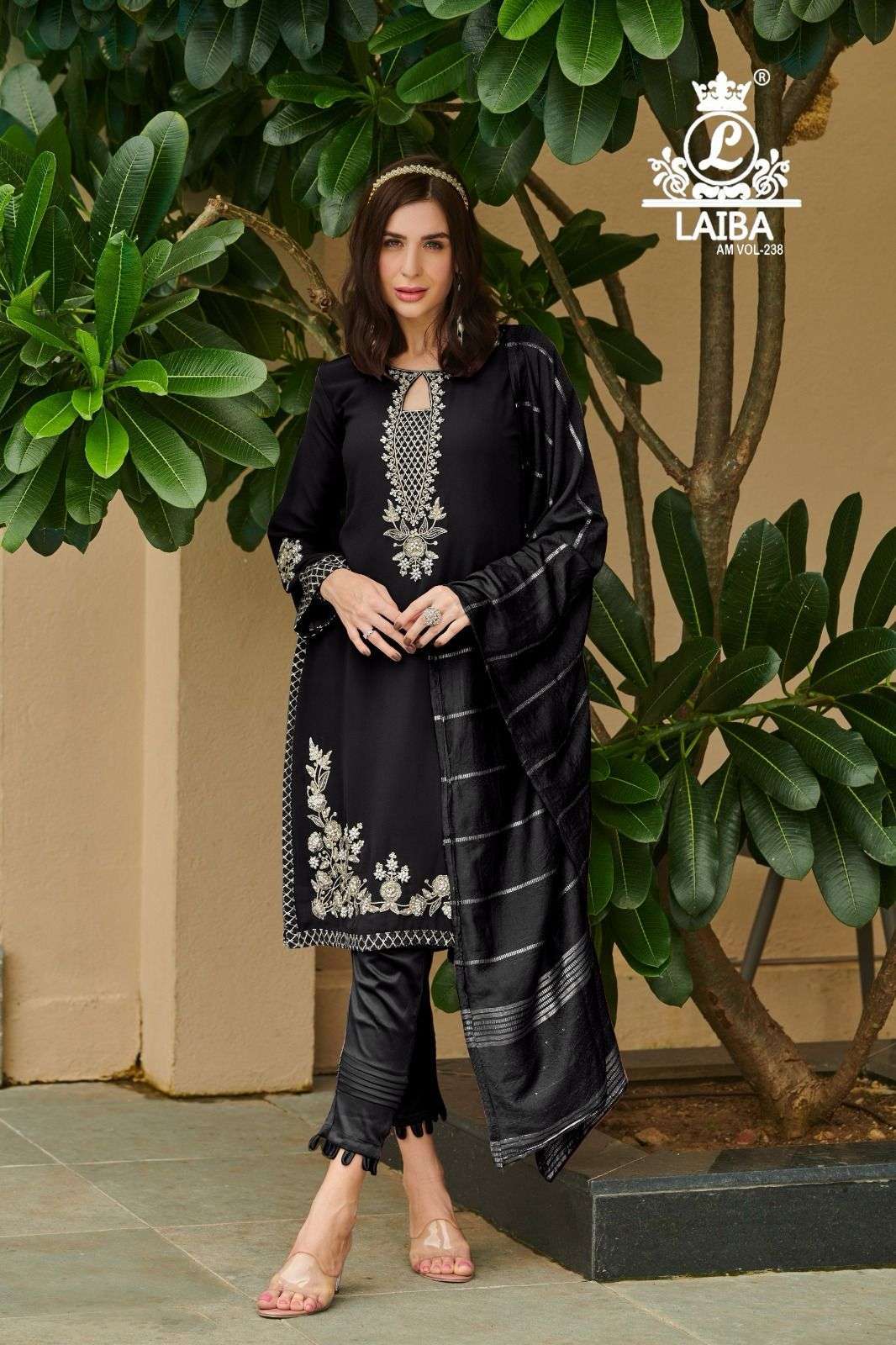 Laiba Am Vol 238 Pure Georgette Designer Pakistani Suits Embroidered Salwar Kameez Surat