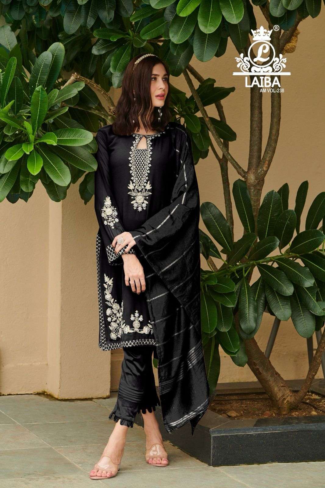 Laiba Am Vol 238 Pure Georgette Designer Pakistani Suits Embroidered Salwar Kameez Surat