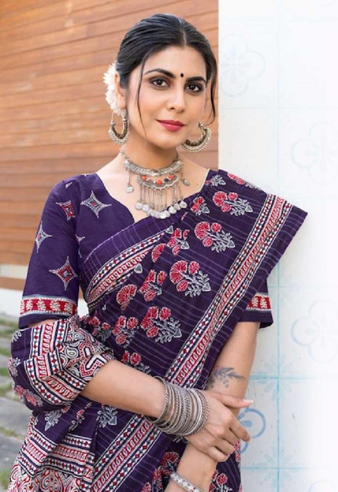 Lakhani Ajarakh Vol-2 – Cotton Saree Wholesale Saree Manufacturers Surat