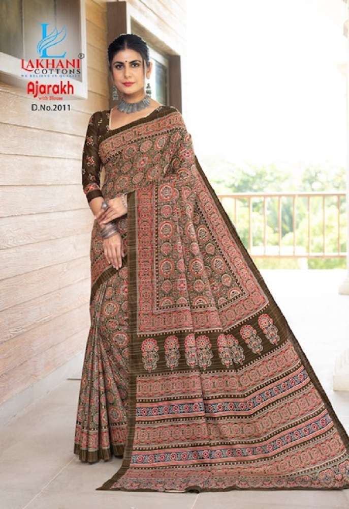 Lakhani Ajarakh Vol-2 – Cotton Saree Wholesale Saree Manufacturers Surat