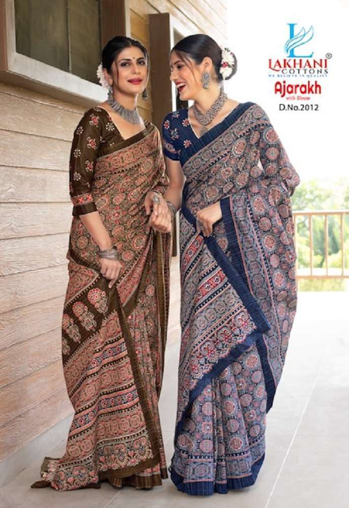 Lakhani Ajarakh Vol-2 – Cotton Saree Wholesale Saree Manufacturers Surat