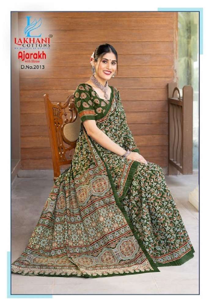Lakhani Ajarakh Vol-2 – Cotton Saree Wholesale Saree Manufacturers Surat