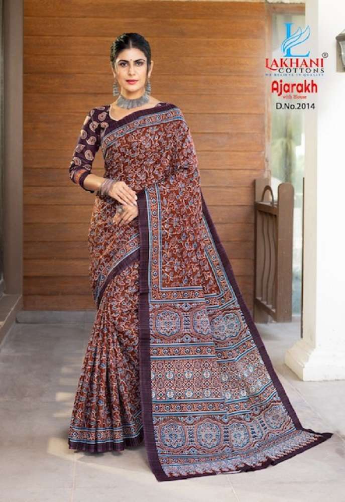 Lakhani Ajarakh Vol-2 – Cotton Saree Wholesale Saree Manufacturers Surat