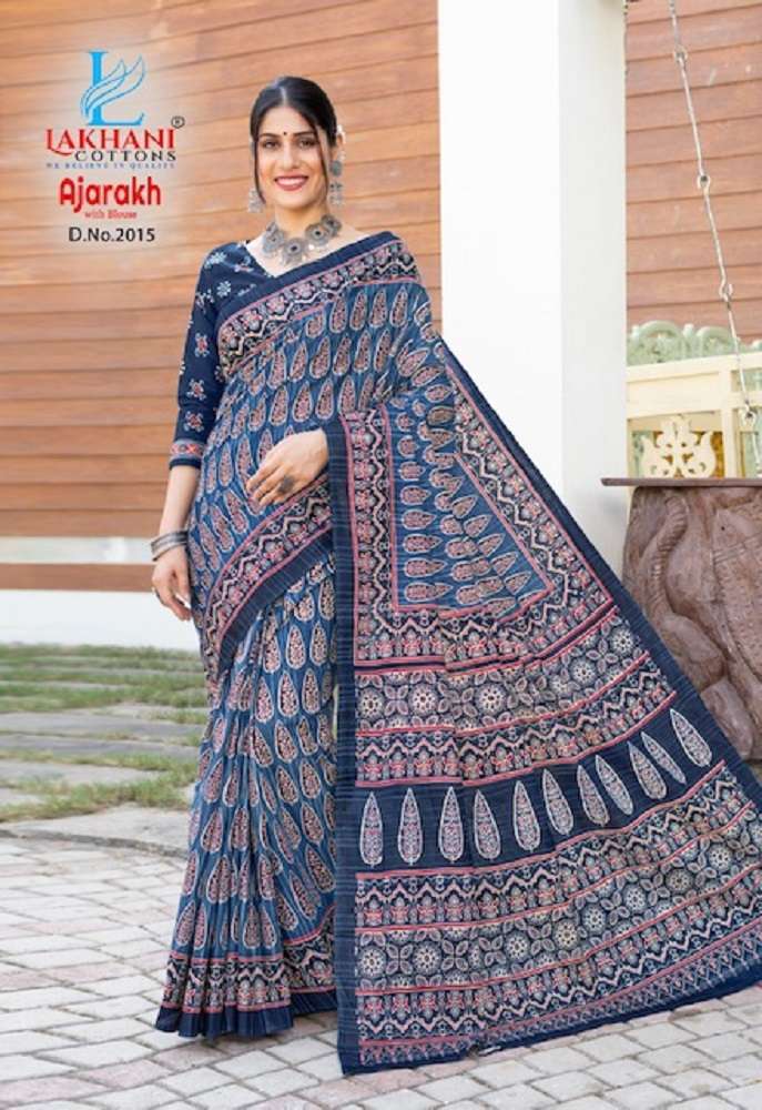 Lakhani Ajarakh Vol-2 – Cotton Saree Wholesale Saree Manufacturers Surat