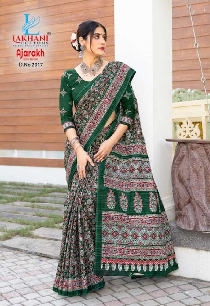 Lakhani Ajarakh Vol-2 – Cotton Saree Wholesale Saree Manufacturers Surat
