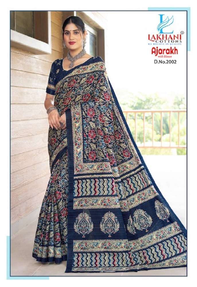 Lakhani Ajarakh Vol-2 – Cotton Saree Wholesale Saree Manufacturers Surat