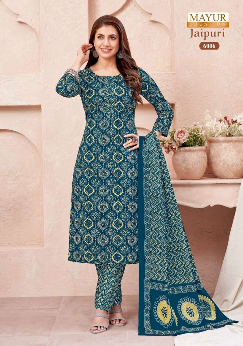 Mayur Creation Jaipuri Vol 4 Printed Cotton Dress Material Wholesaler Surat