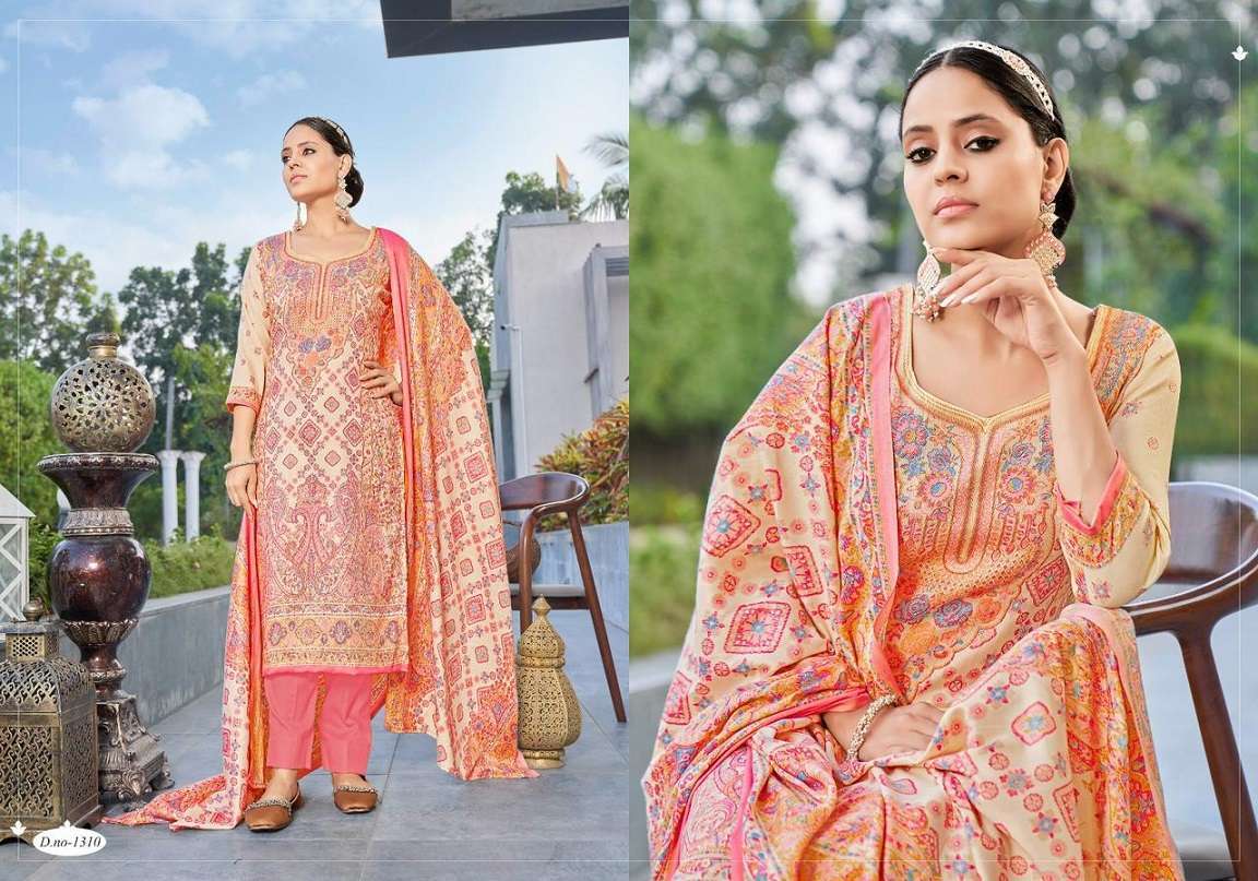 Radhe Kashmir Ki Kali Vol 13 Pashmina Dress Material Women Dress Wholesale in Gujarat