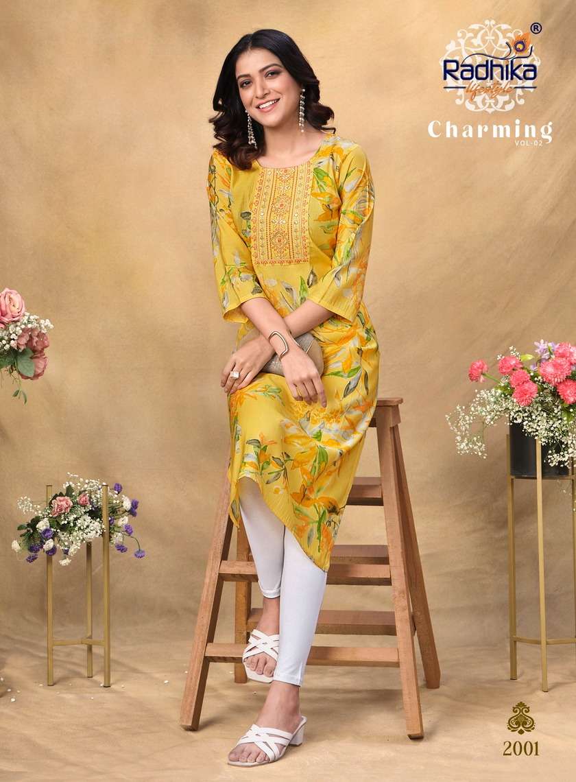 Radhika Charming Vol 2 Designer Kurti Kapda Thread 