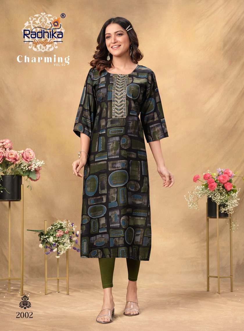 Radhika Charming Vol 2 Designer Kurti Kapda Thread 