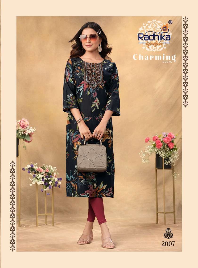 Radhika Charming Vol 2 Designer Kurti Kapda Thread