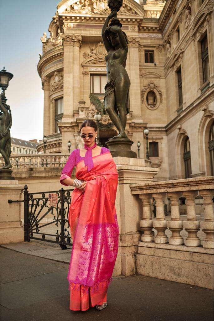 Rajtex Kraft Silk Handloom Weaving Saree Surat Designer Sarees