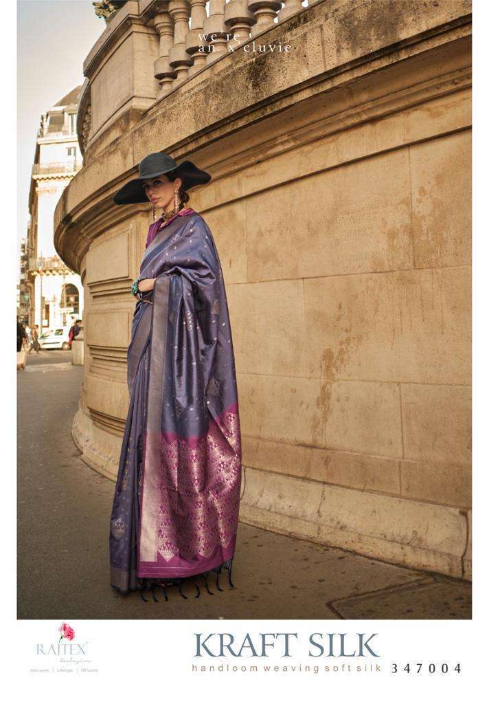 Rajtex Kraft Silk Handloom Weaving Saree Surat Designer Sarees