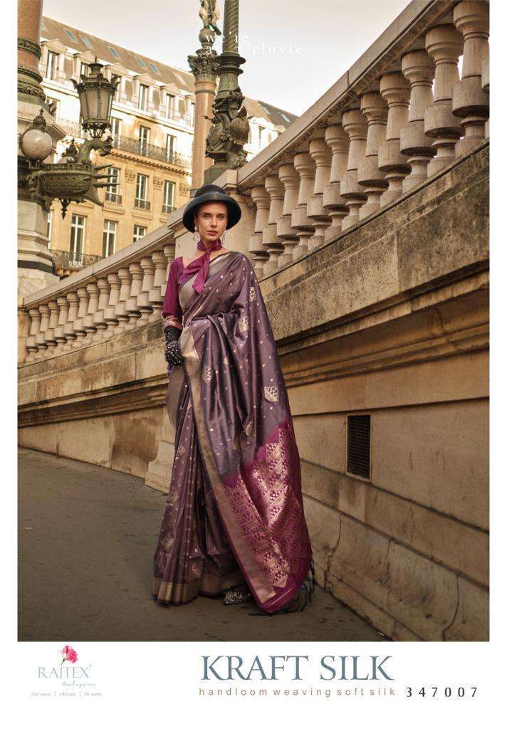 Rajtex Kraft Silk Handloom Weaving Saree Surat Designer Sarees