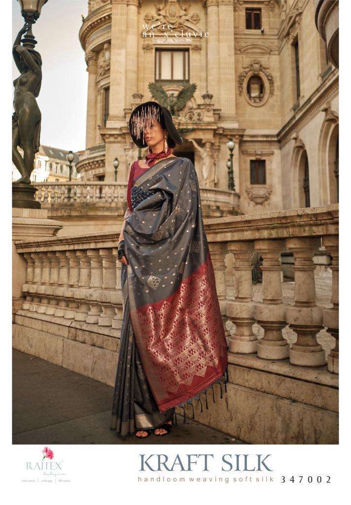 Rajtex Kraft Silk Handloom Weaving Saree Surat Designer Sarees