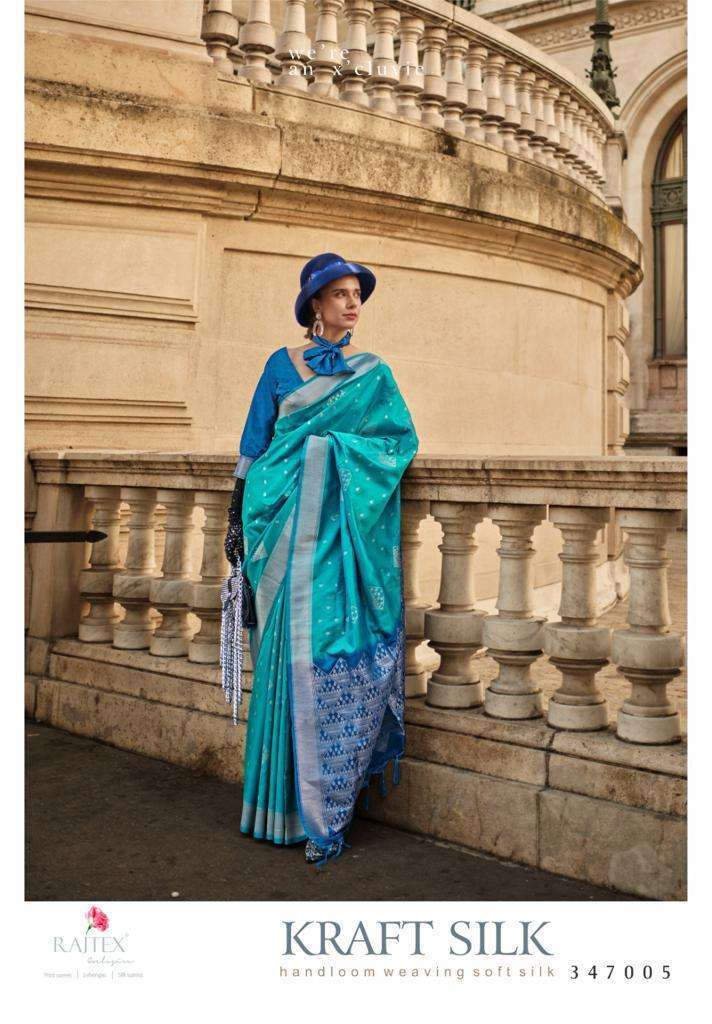 Rajtex Kraft Silk Handloom Weaving Saree Surat Designer Sarees