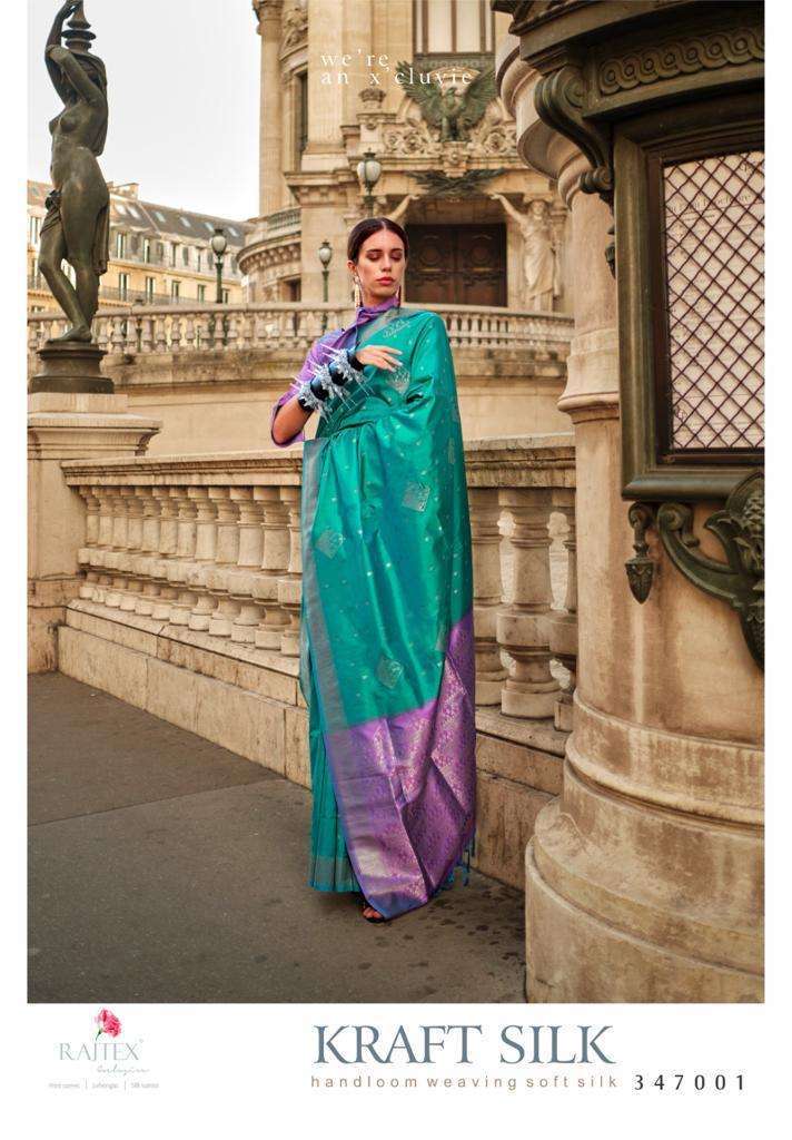 Rajtex Kraft Silk Handloom Weaving Saree Surat Designer Sarees