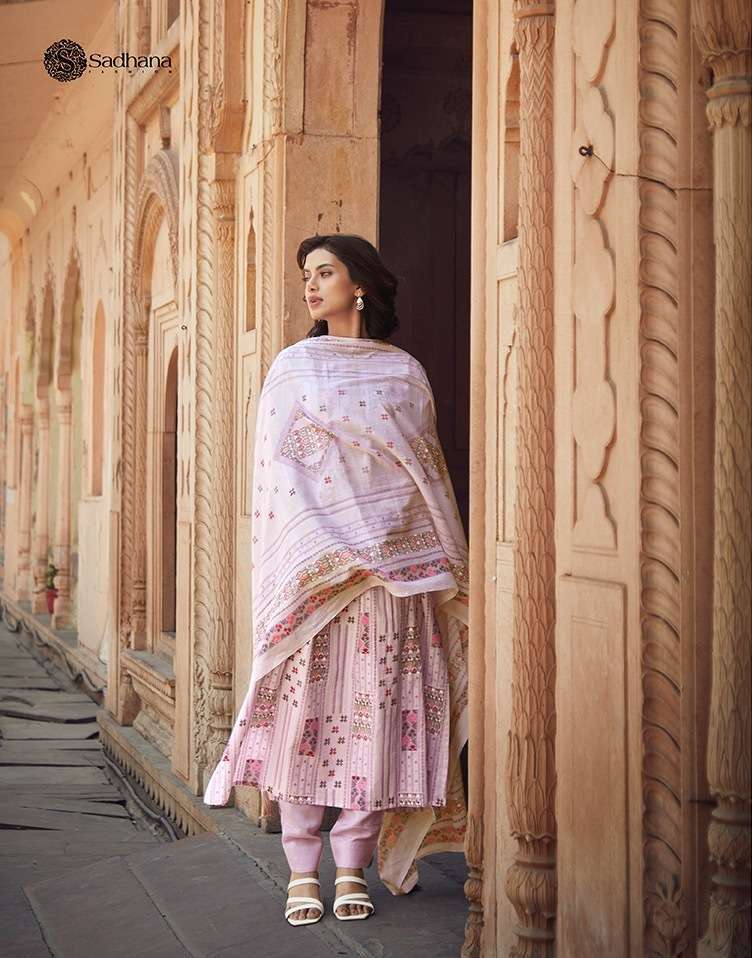 Sadhana Warli Art Lawn Cotton Dress Material  Indian designer dress suppliers