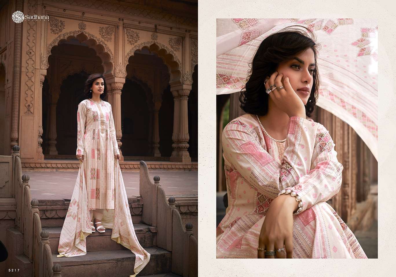 Sadhana Warli Art Lawn Cotton Dress Material  Indian designer dress suppliers