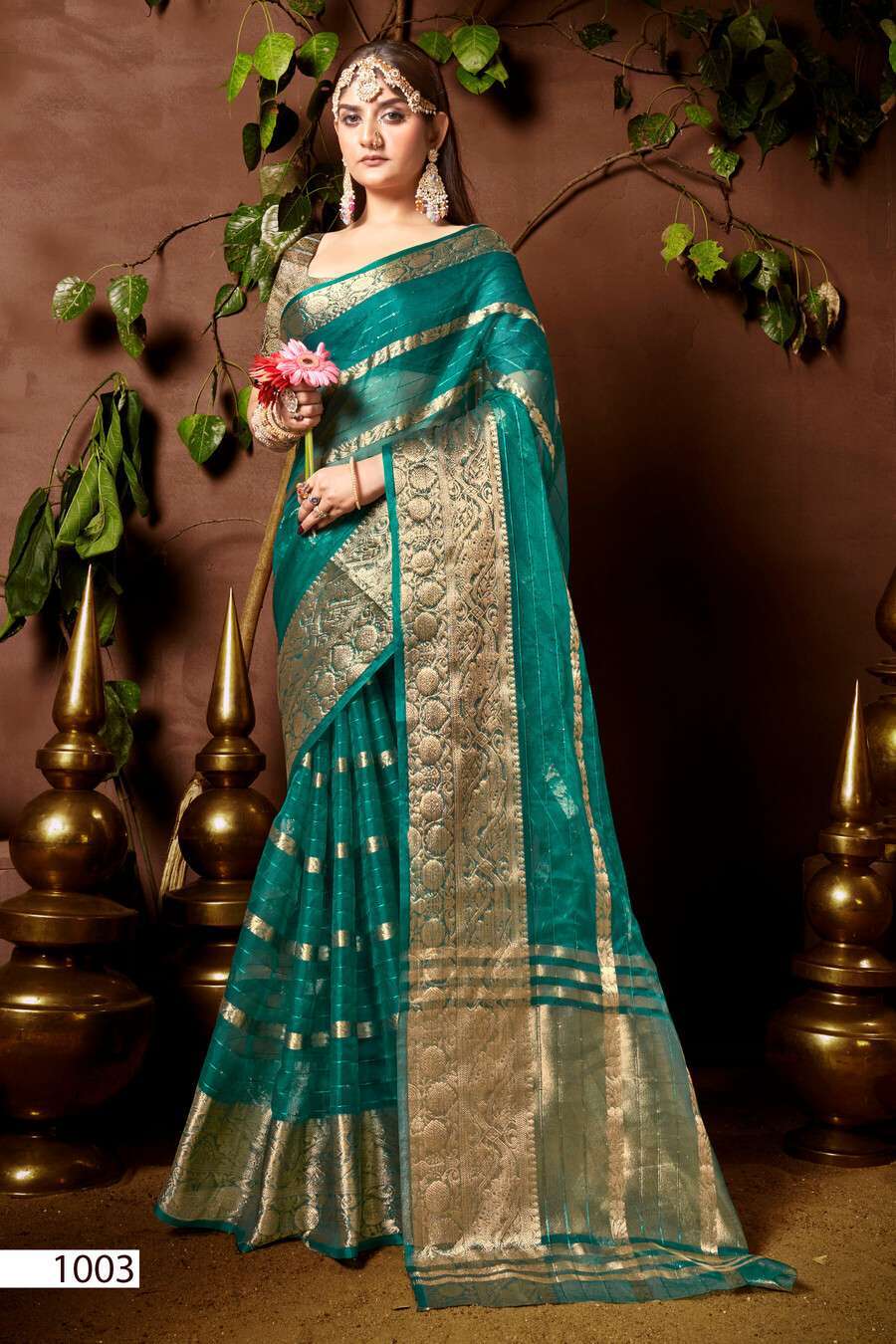 Saroj Nimarrana Vol - 1 Organza silk saree  with heavy sequence Saree Traditional Gujarati sarees manufacturer