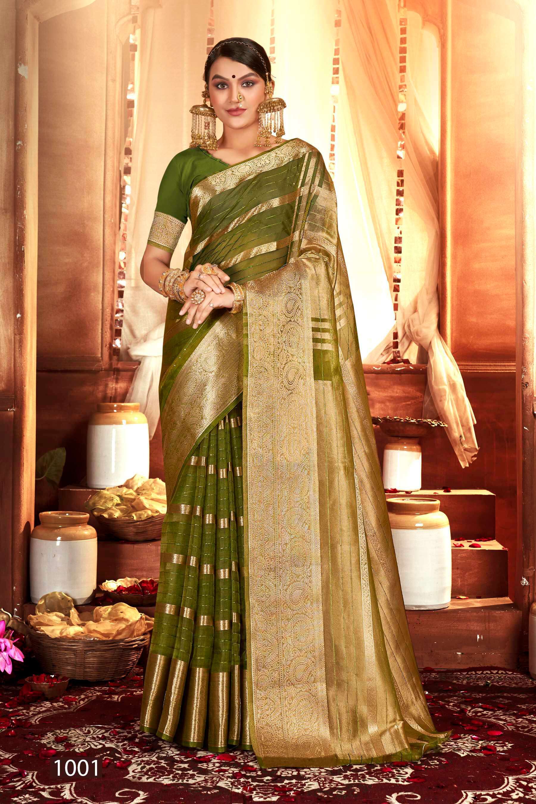 Saroj Nimarrana Vol - 5 Organza silk saree with heavy sequence work  Saree Gujarati saree manufacturers