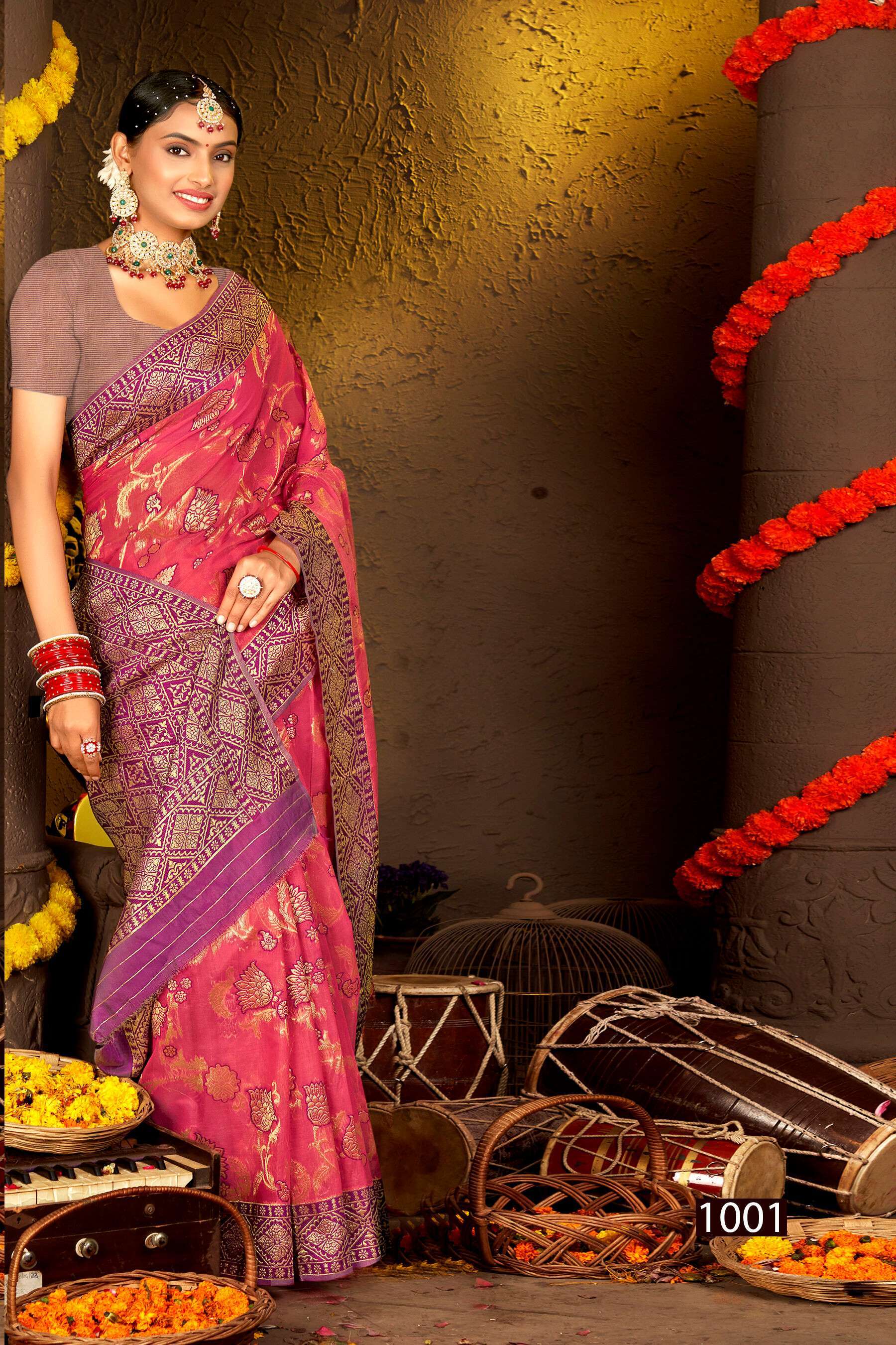 Saroj Puran bhumi vol.1  Soft cotton silk Saree Printed Saree