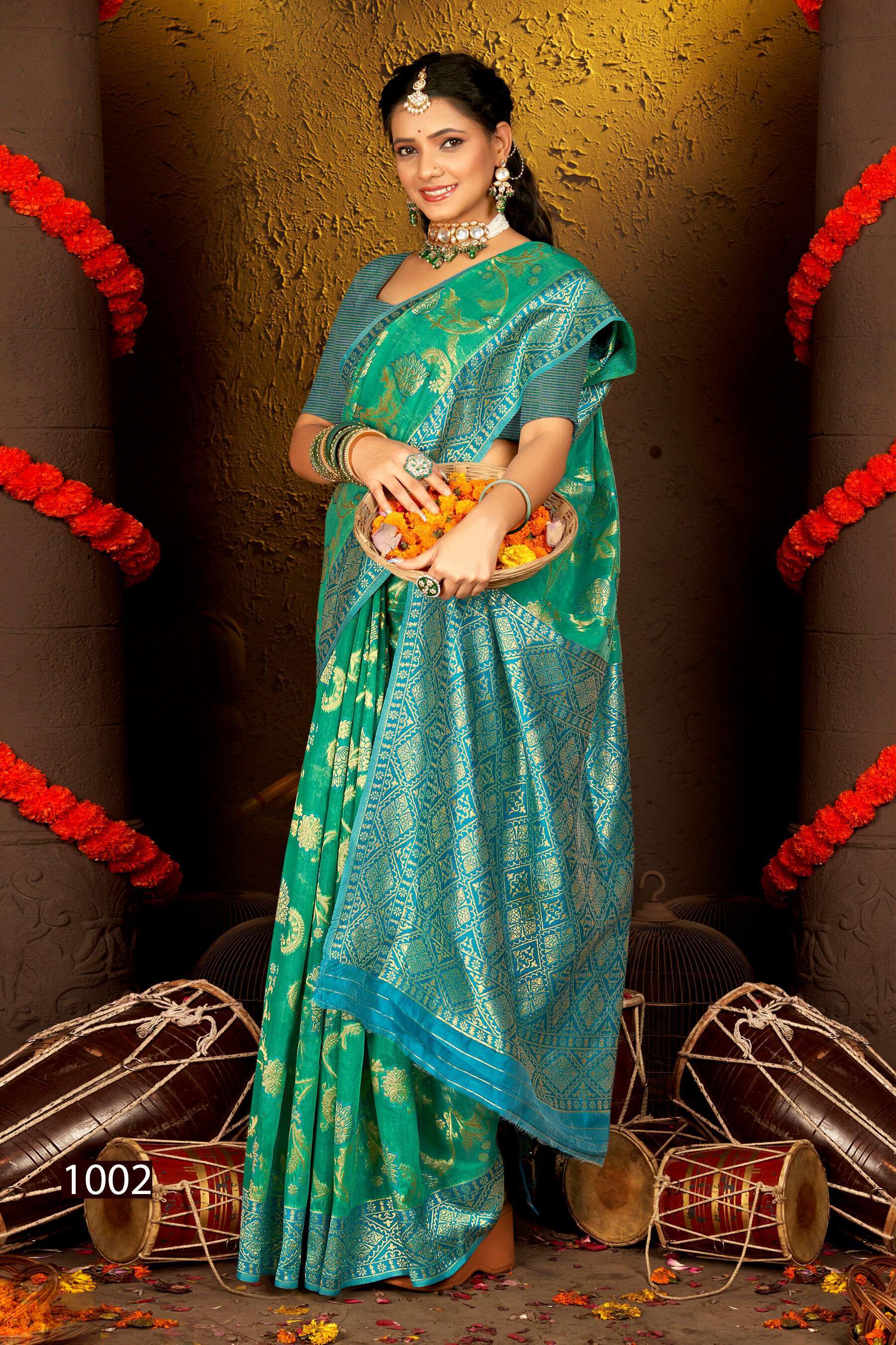 Saroj Puran bhumi vol.1  Soft cotton silk Saree Printed Saree