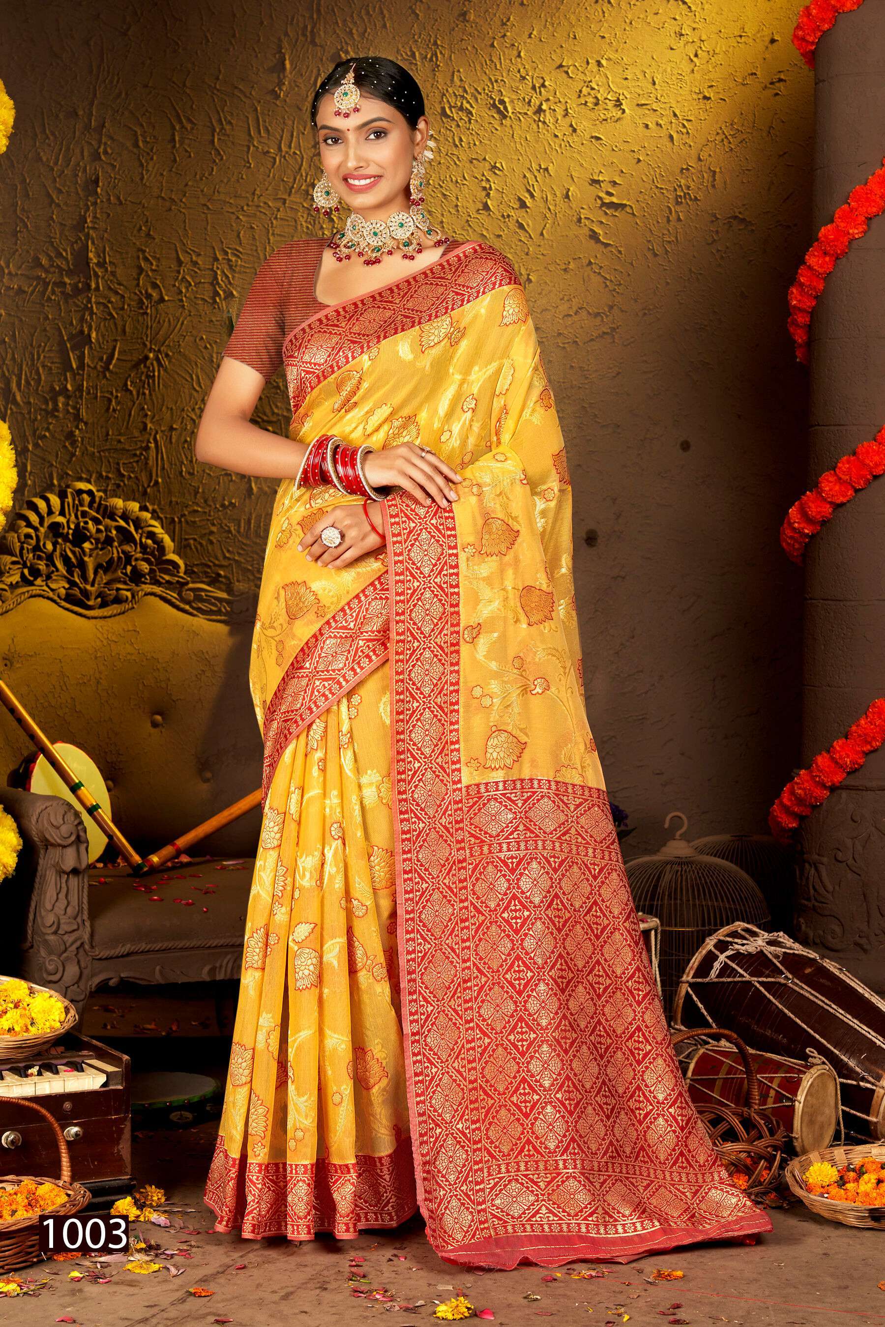 Saroj Puran bhumi vol.1  Soft cotton silk Saree Printed Saree
