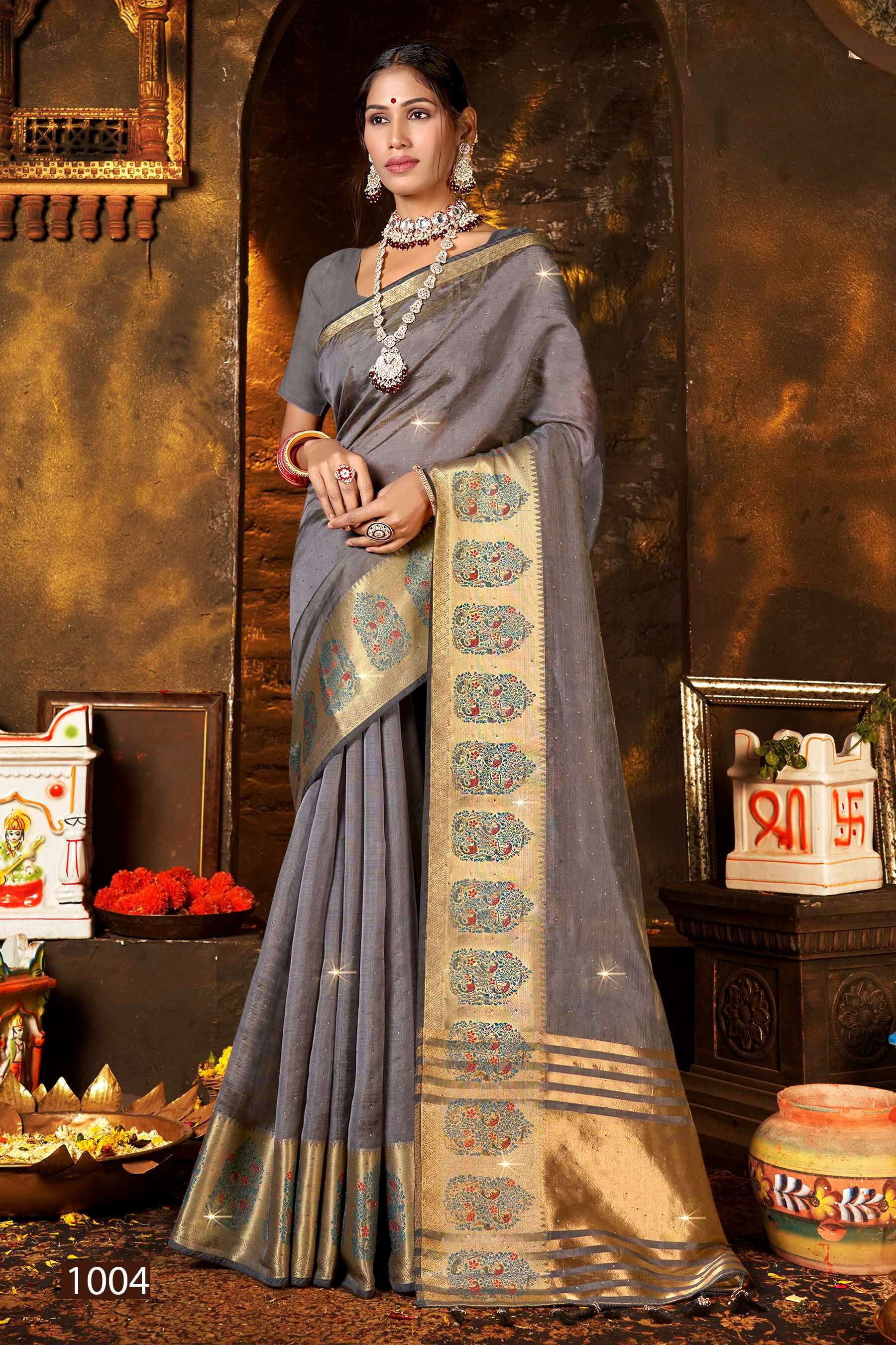 Saroj Riveera Vol - 2 Soft organza with heavy swarovski all over Latest Saree Fashion India