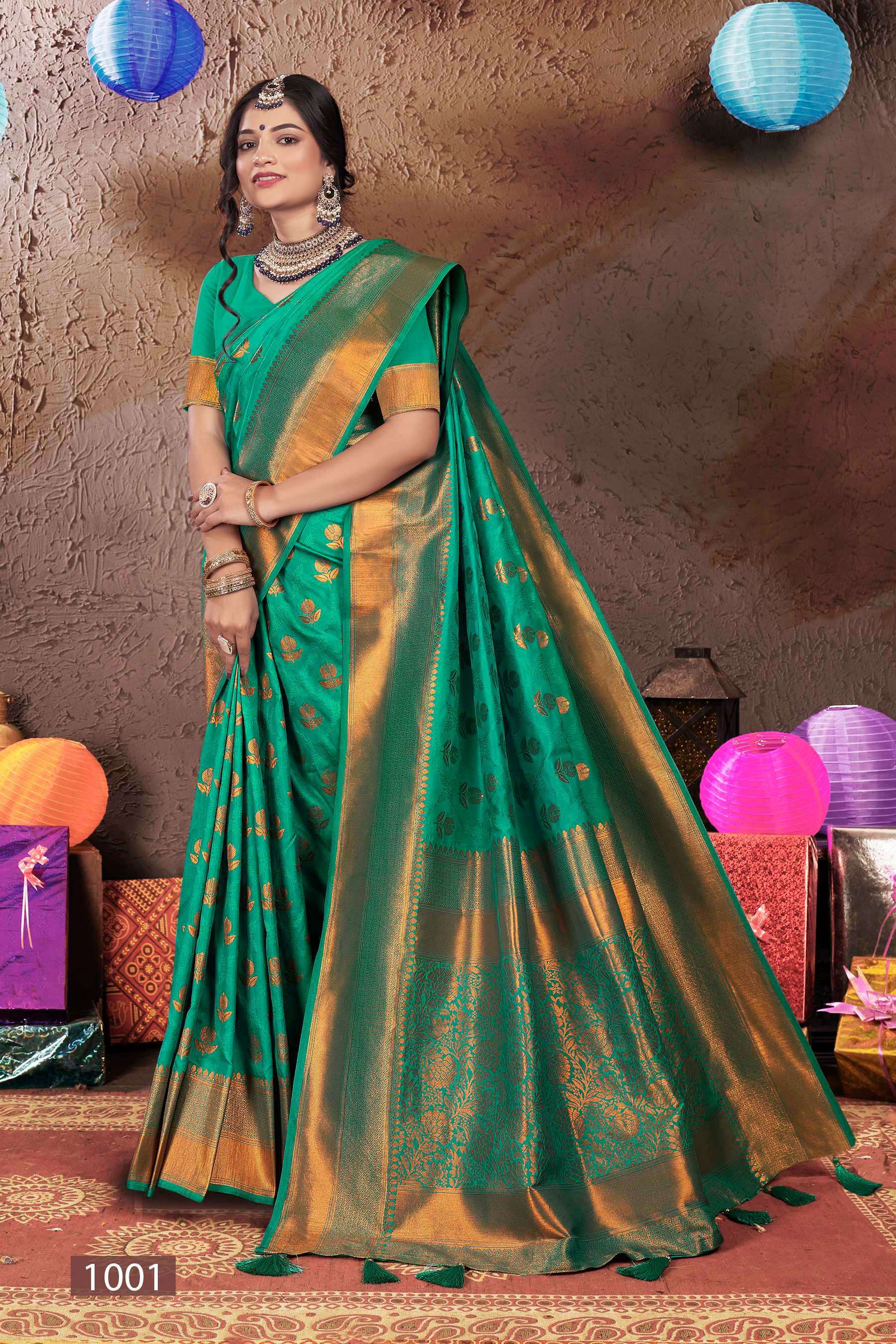 Saroj  Vinamra Vol - 2 50*600 Soft Silk Saree Plain Cotton Sarees