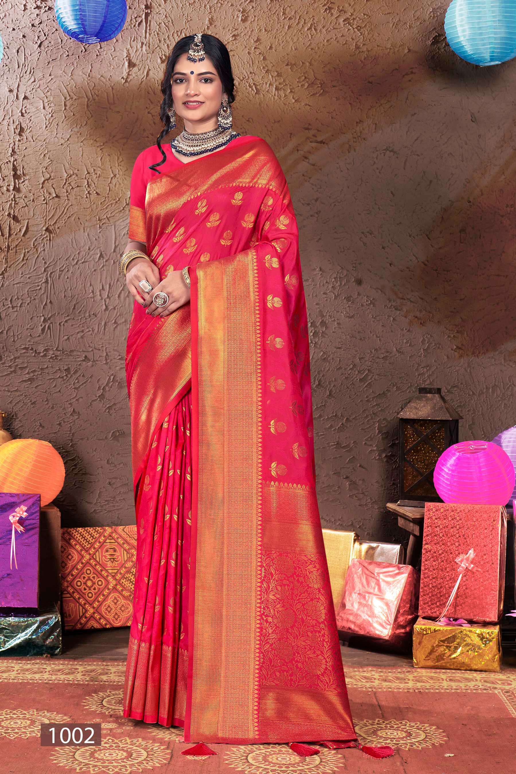 Saroj  Vinamra Vol - 2 50*600 Soft Silk Saree Plain Cotton Sarees