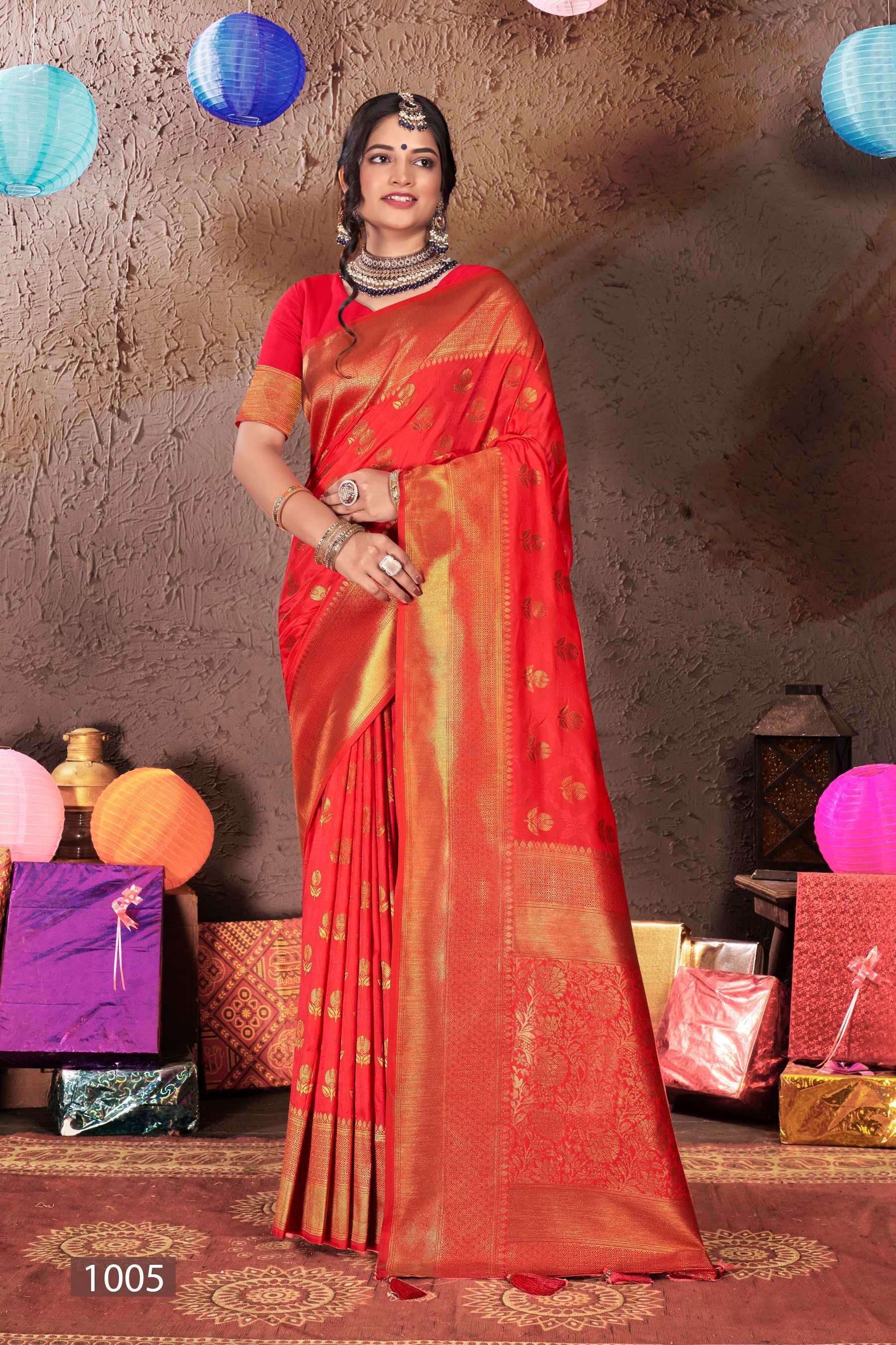 Saroj  Vinamra Vol - 2 50*600 Soft Silk Saree Plain Cotton Sarees