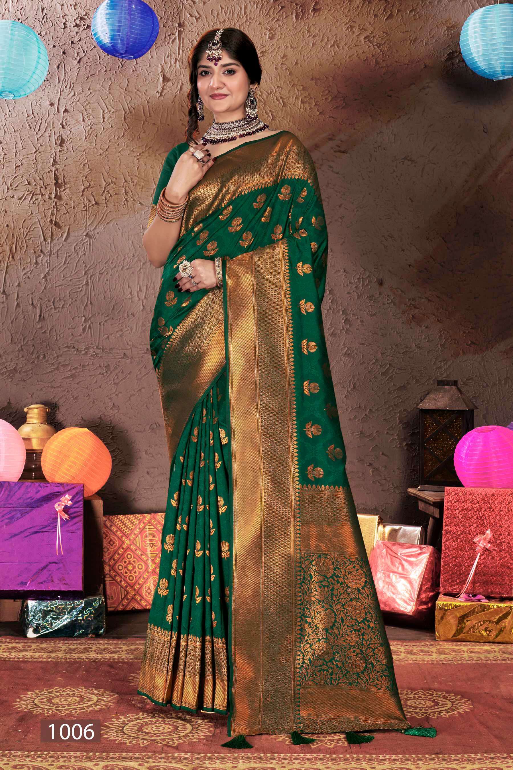 Saroj  Vinamra Vol - 2 50*600 Soft Silk Saree Plain Cotton Sarees