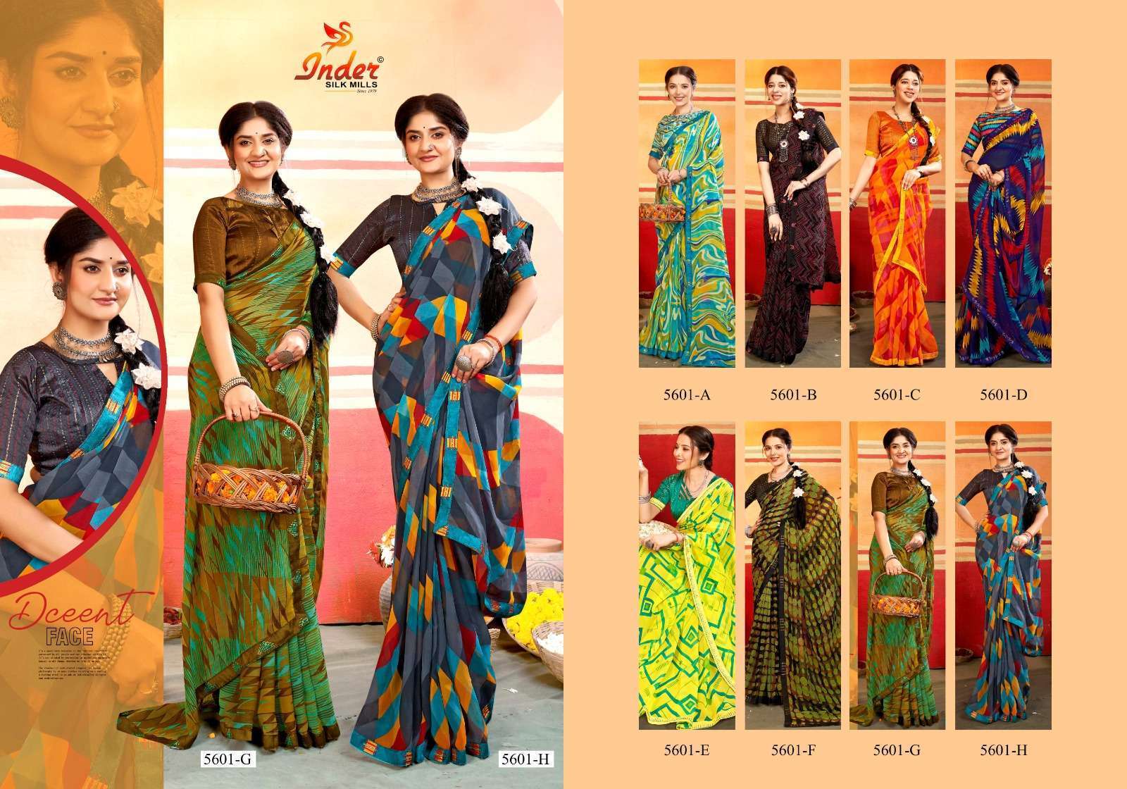Shanya Inder Silk Printed Saree Surat saree exporters wholesale