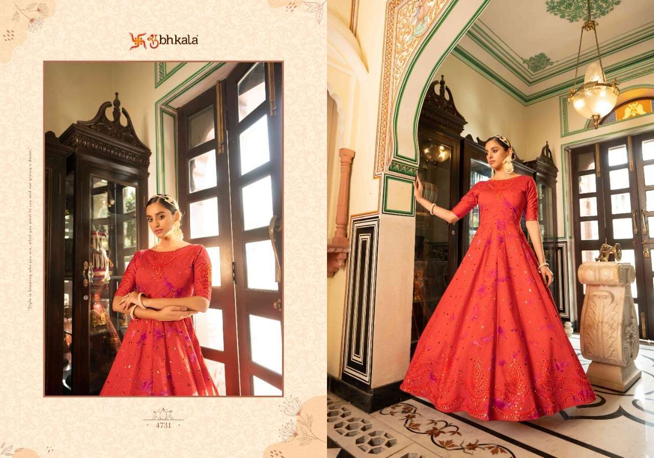 SHUBHKALA  FLORY VOL. 20 Printed Long Anarkali Gown Kurti Manufacturer in Mumbai