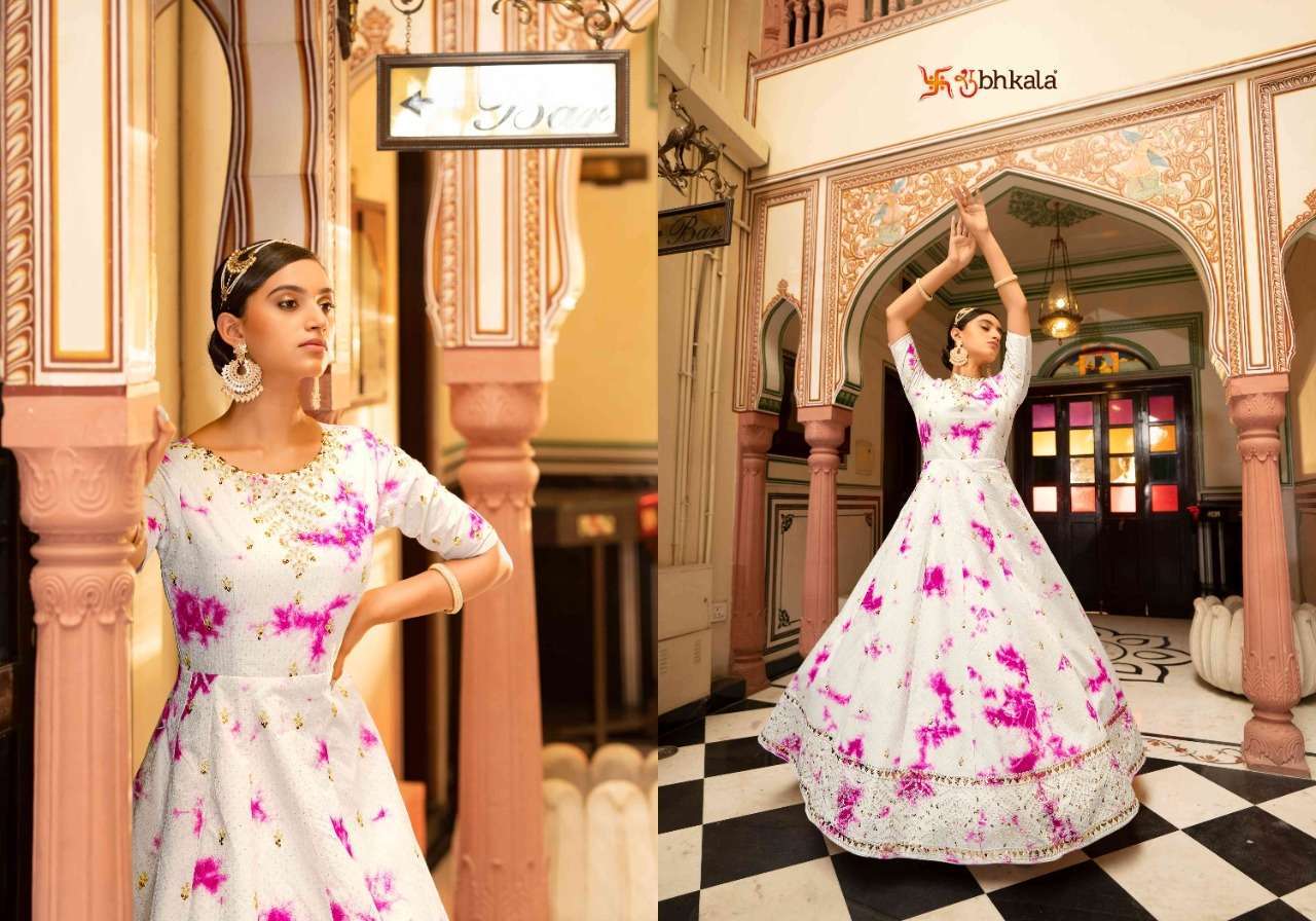 SHUBHKALA  FLORY VOL. 20 Printed Long Anarkali Gown Kurti Manufacturer in Mumbai