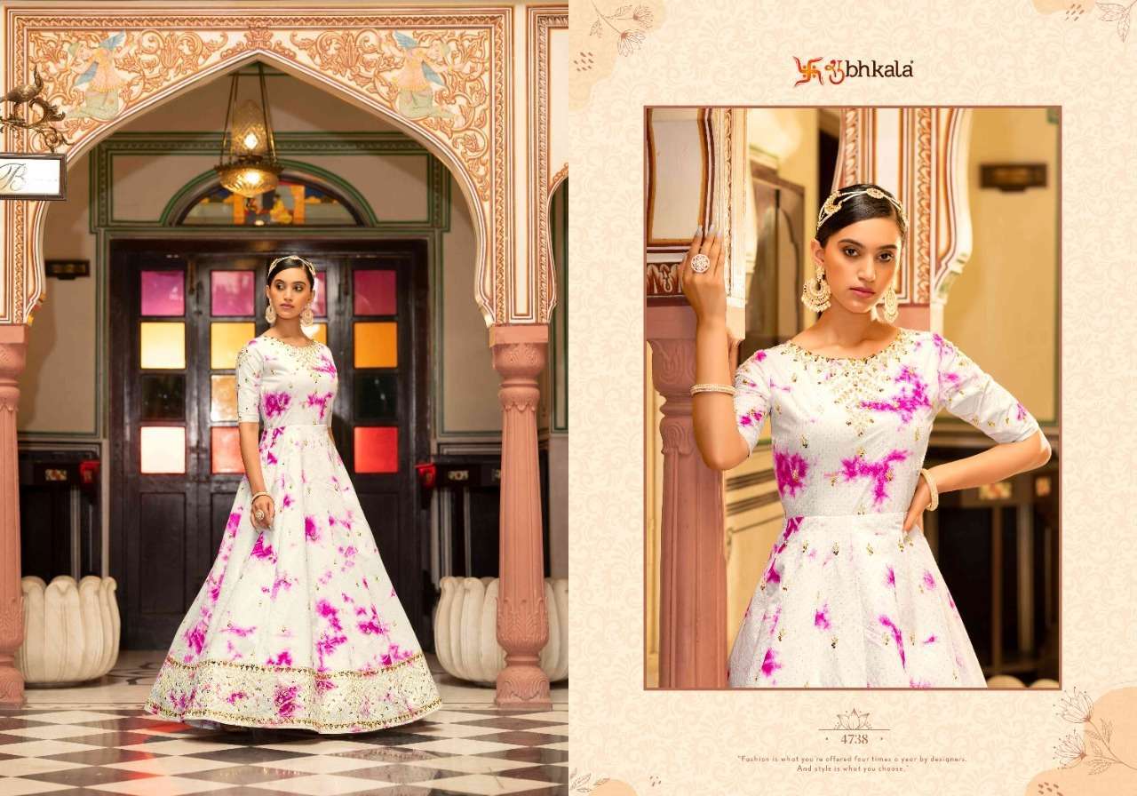 SHUBHKALA  FLORY VOL. 20 Printed Long Anarkali Gown Kurti Manufacturer in Mumbai