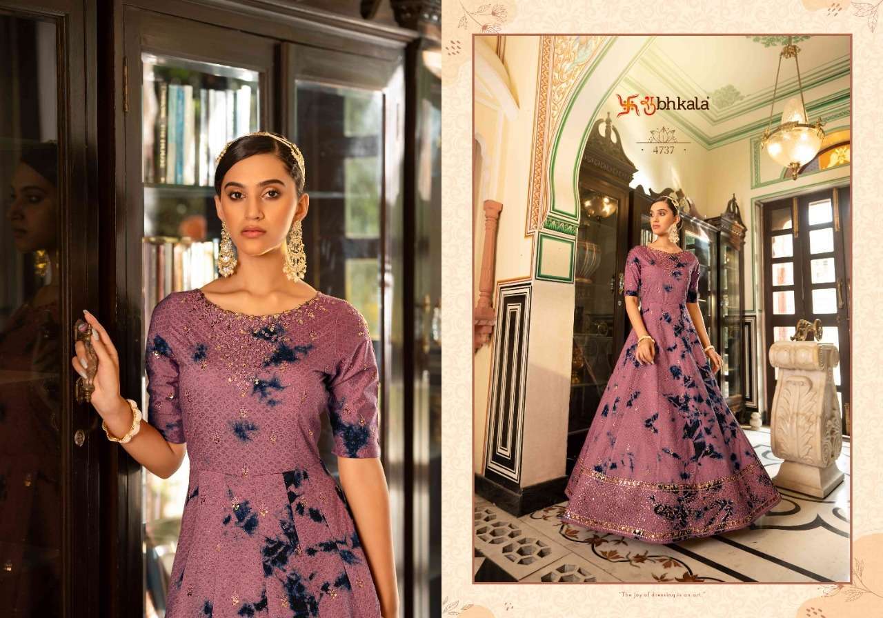 SHUBHKALA  FLORY VOL. 20 Printed Long Anarkali Gown Kurti Manufacturer in Mumbai