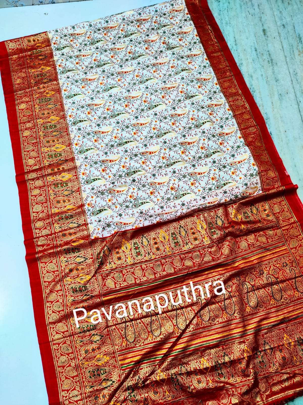 Soft Pure Dola Silk Kalamkari Patola Digital Print Saree Designer Saree in Surat