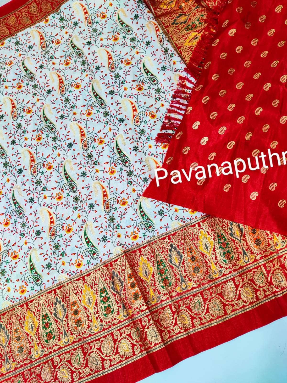 Soft Pure Dola Silk Kalamkari Patola Digital Print Saree Designer Saree in Surat