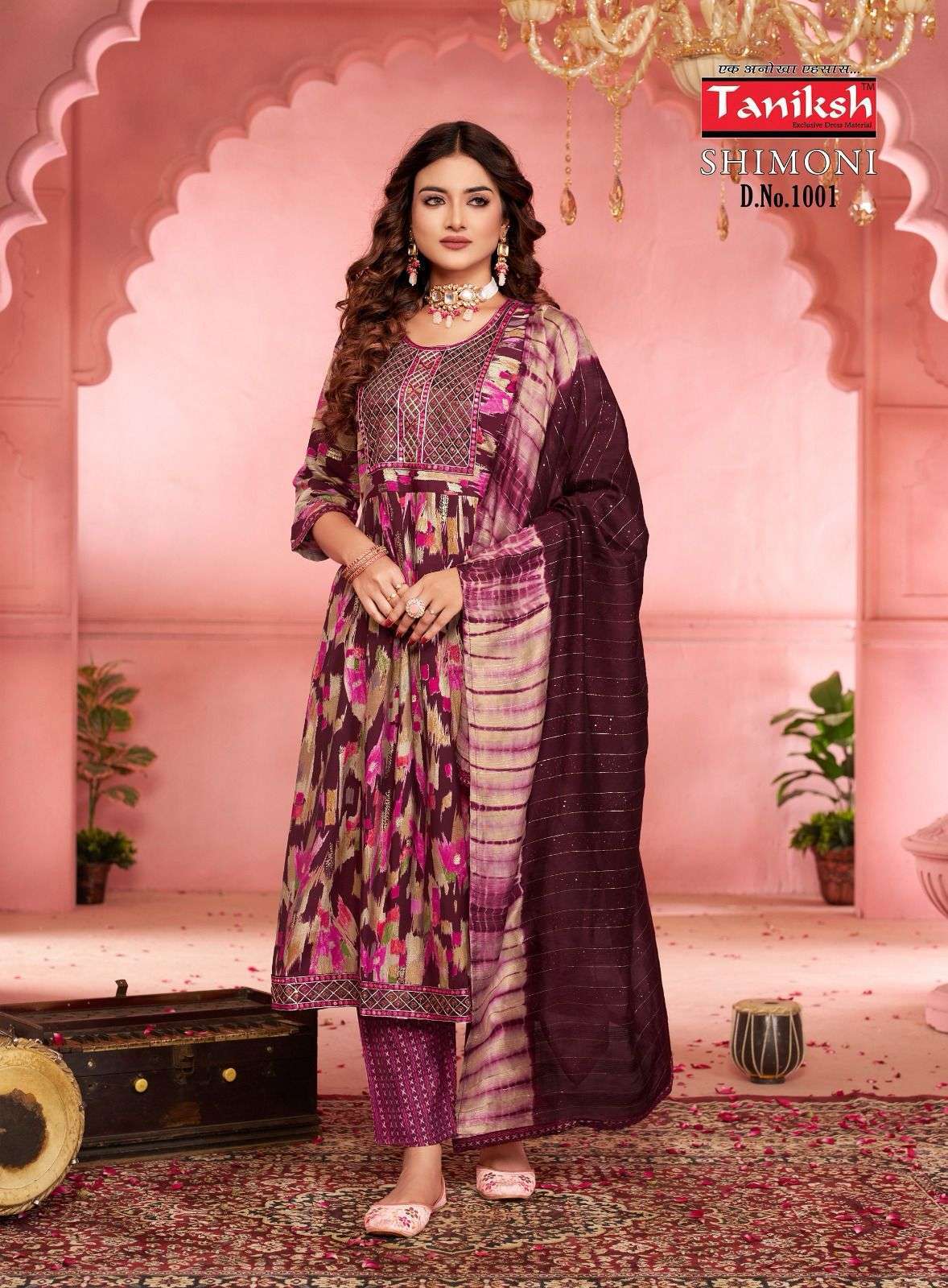 S4U RANGREZ FANCY CHINON GEORGETTE GOWN STYLE KURTIS WHOLESALER -  Geetanjali Fashions