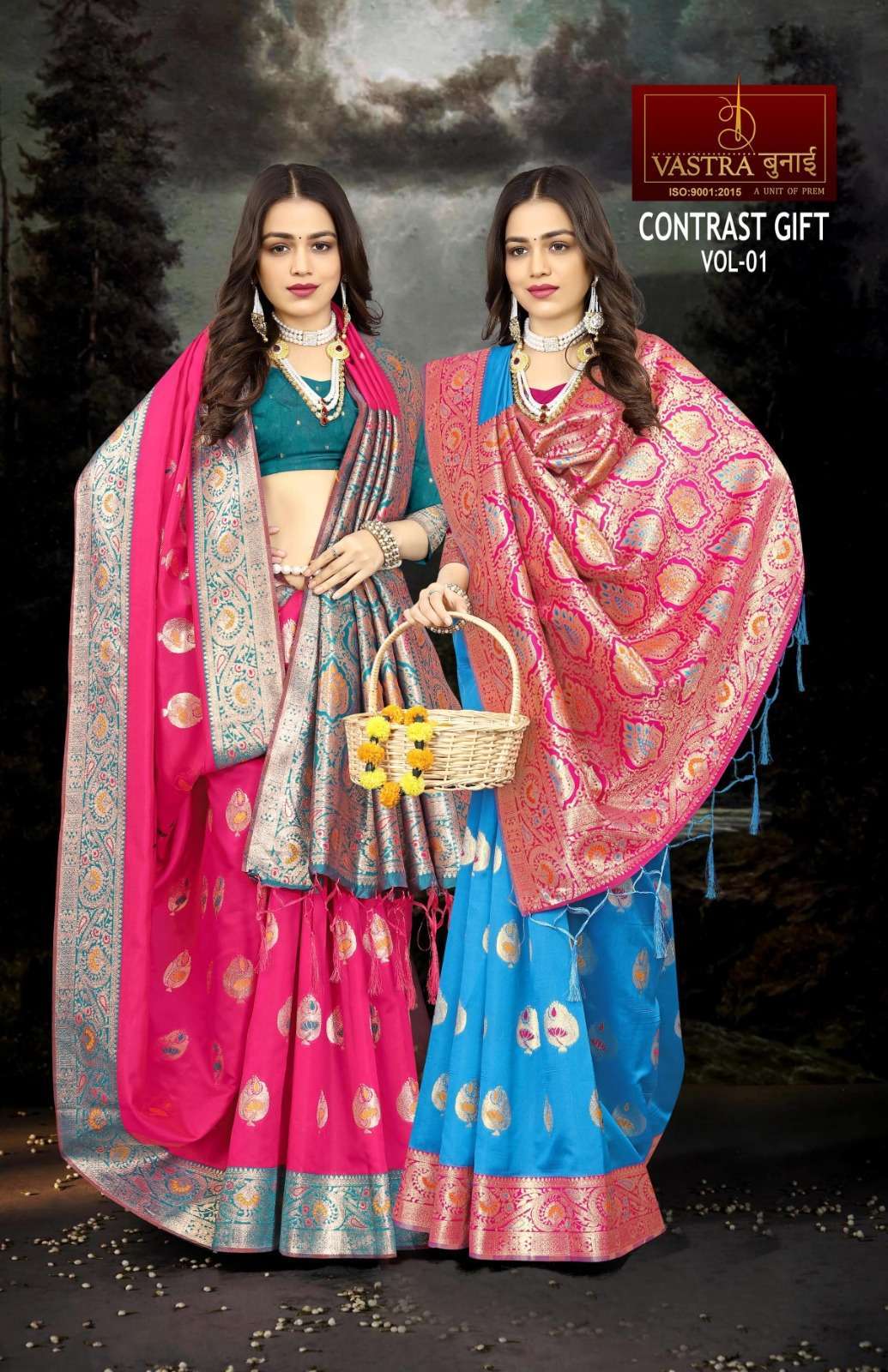 Vastra Bunai CONTRAST GIFT VOL 1 Saree Bulk Sarees India
